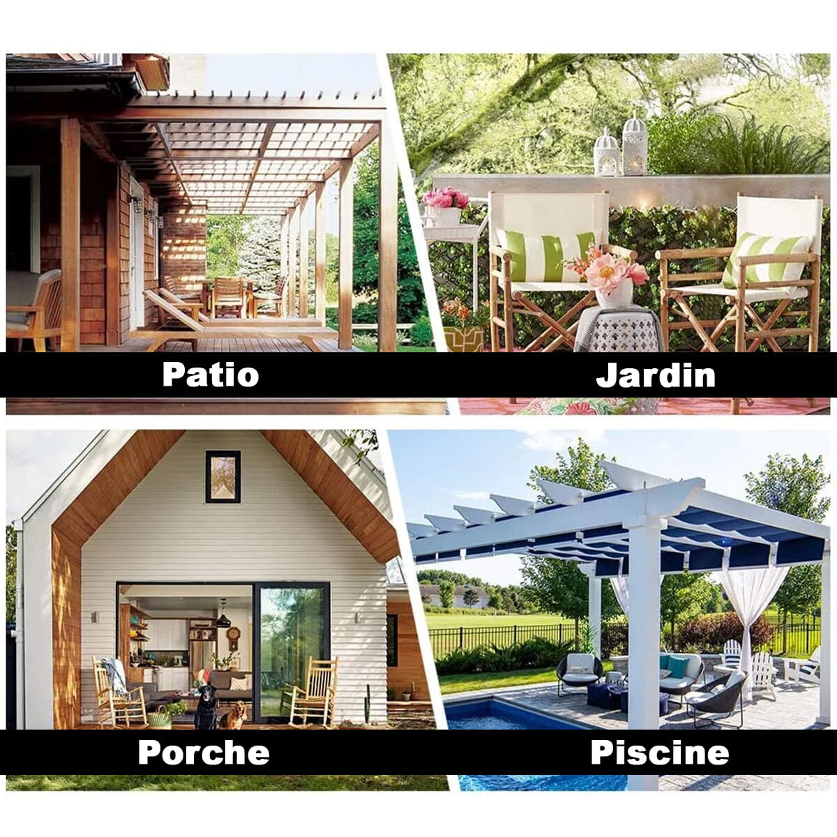 Rideau Extérieur Karom Châtain Premium