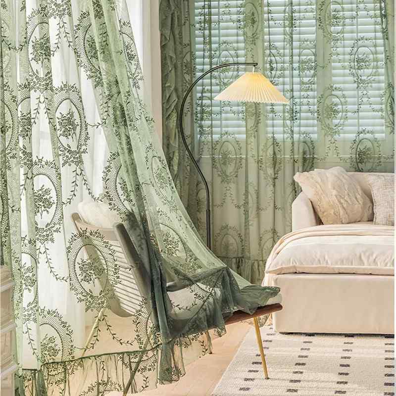 Rideau dentelle bohème chic