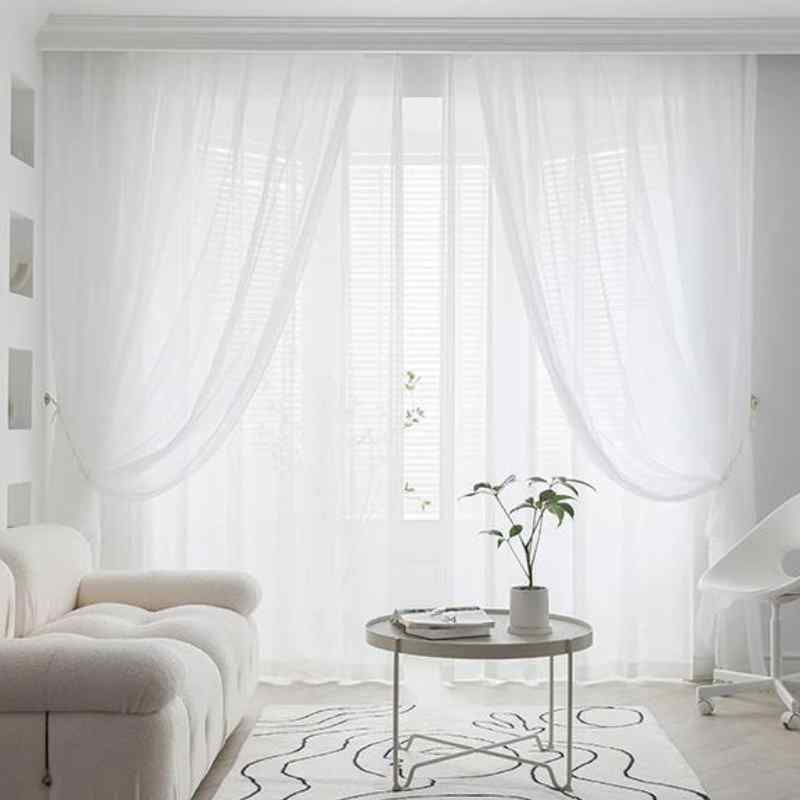 Voile Blanc Luxe Rideau