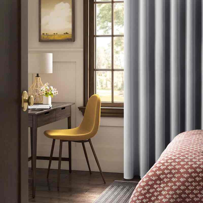 Rideau occultant gris clair