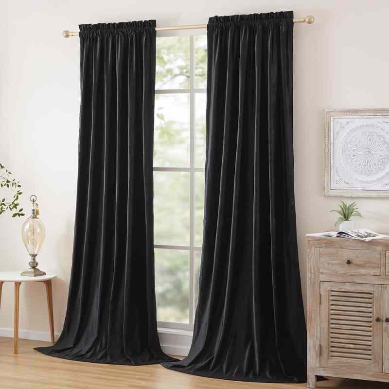 Velours Noir Premium - Rideau de Luxe