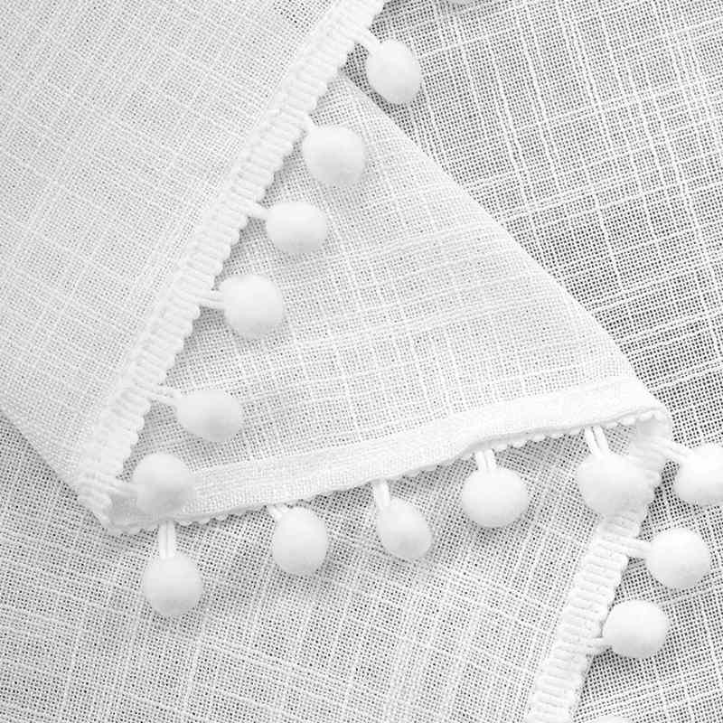 Rideau voilage blanc effet lin - Collection Linpur