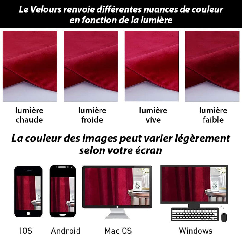 Rideau Anti-Chaleur de Luxe Bordeaux