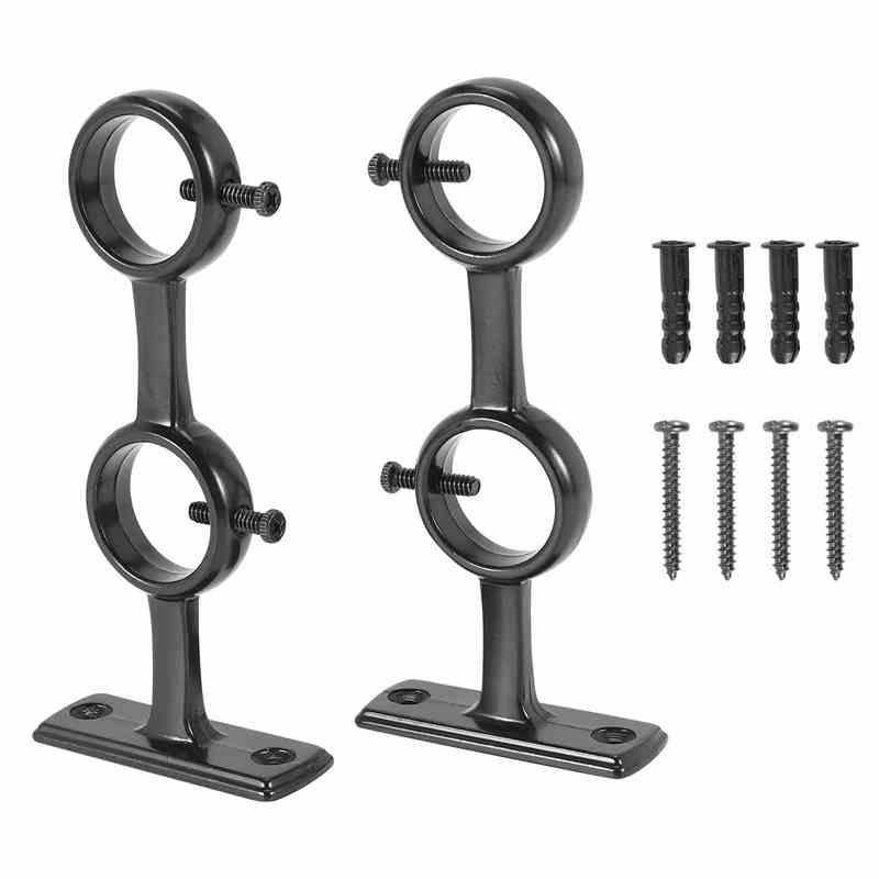 Double support pour tringles à rideaux.