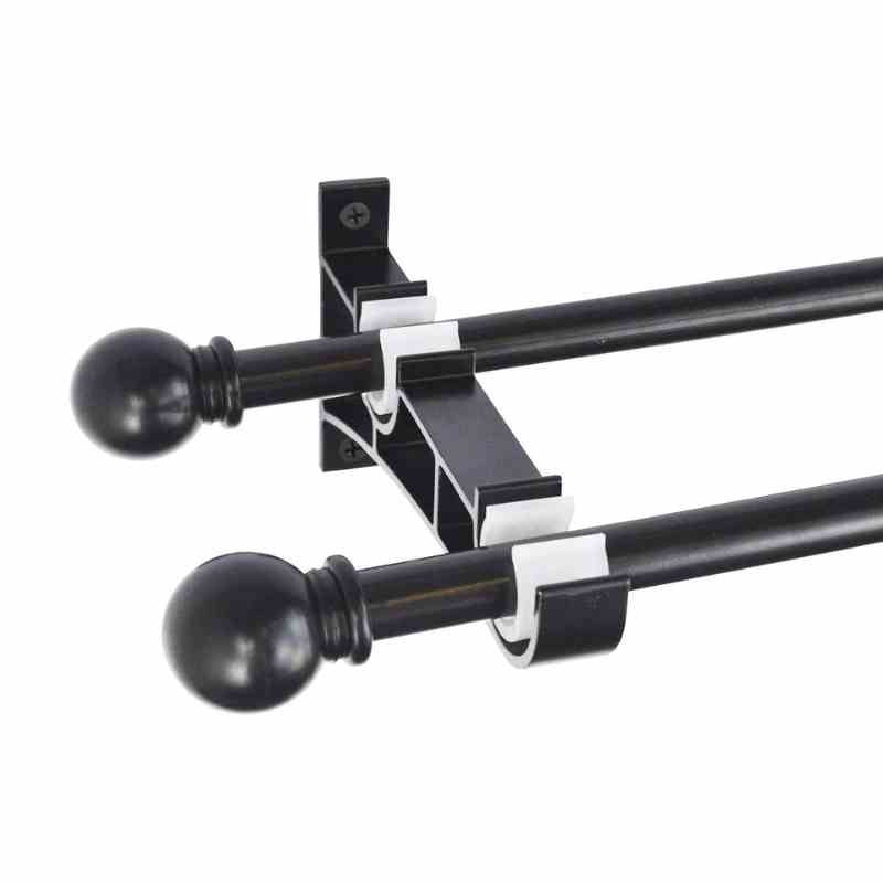 Support pour tringle à rideau double