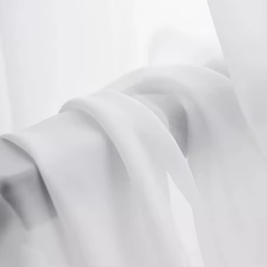 Rideau Voilage - Effet Velours Blanc