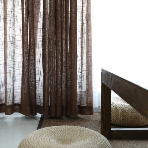 Rideau Lin - Voilage Marron