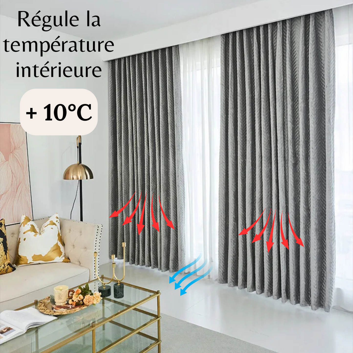 Rideau anti bruit 30db - Gris