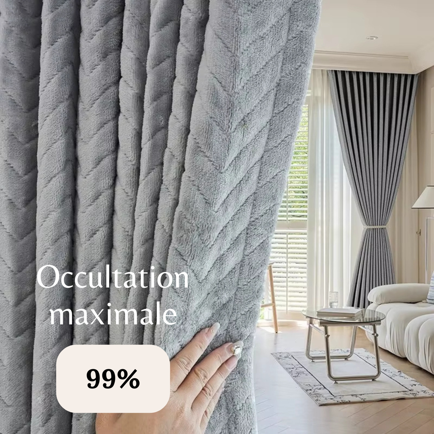 Rideau anti bruit 30db - Gris