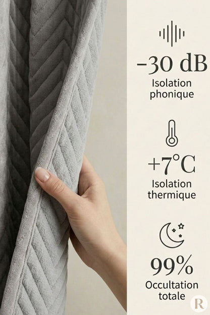 Rideau Anti-Bruit 30 dB - Gris
