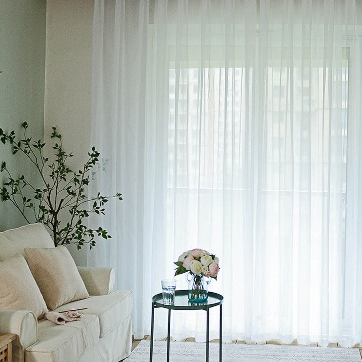 Rideau Voilage Blanc Bridal