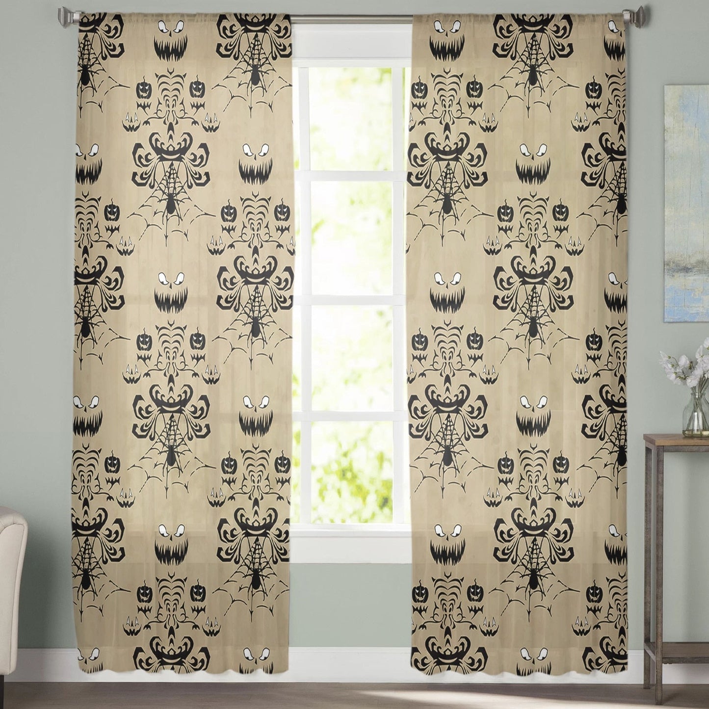 Rideau Voilage Halloween 