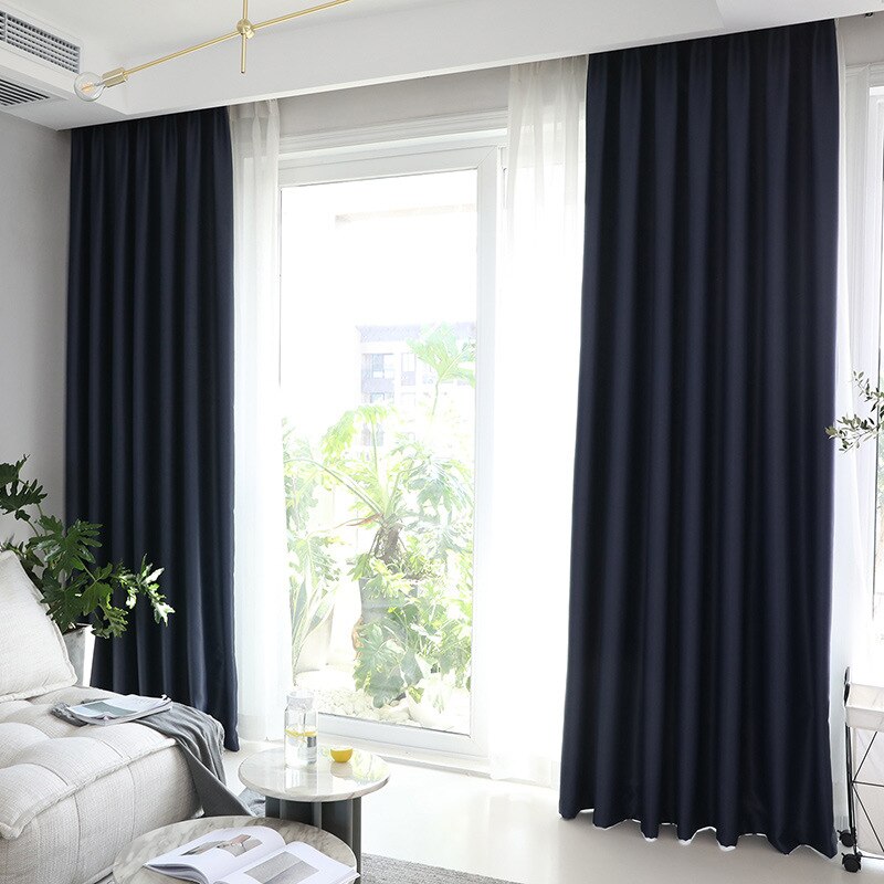 Rideau Occultant Tisto Bleu Nuit (Légèrement )