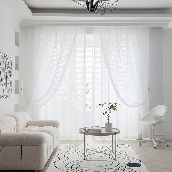 Rideau Voilage Blanc Bridal