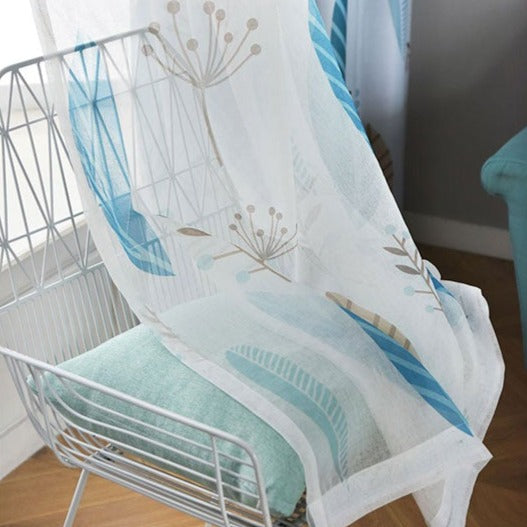 Rideau Voilage Laune Bleu