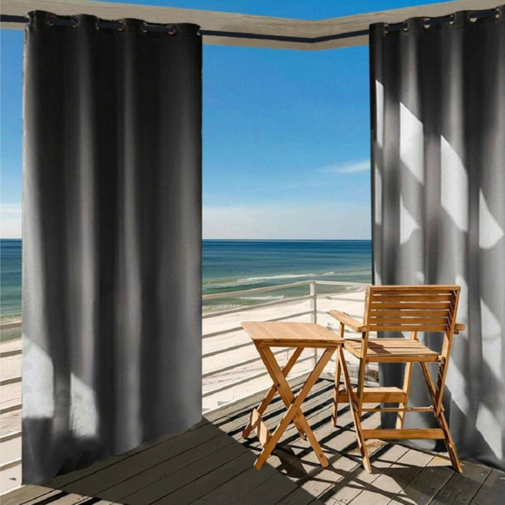 Rideau Extérieur Karom Gris Luxe