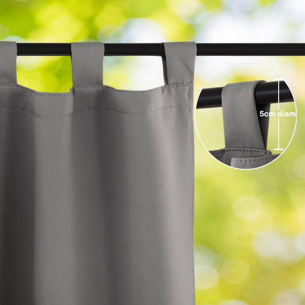 Rideau Extérieur Karom Gris Luxe