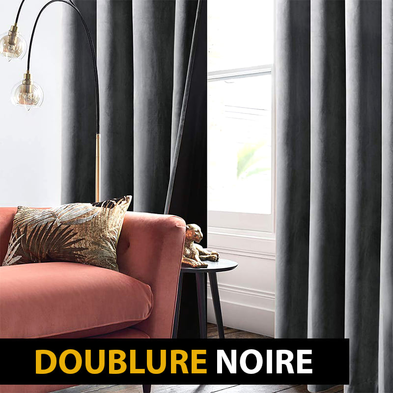 Velvetine Gris FoncéRideau Occultant