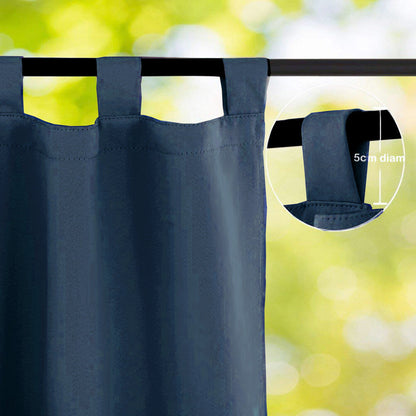 Rideau d'Extérieur Karom Bleu Foncé Premium