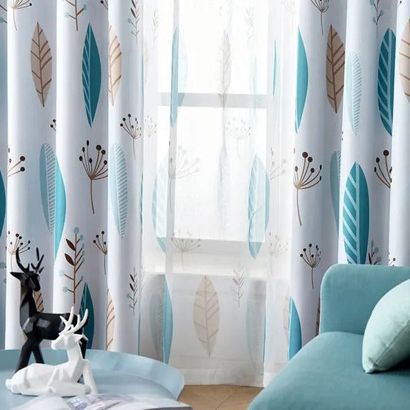 Rideau Voilage Laune Bleu