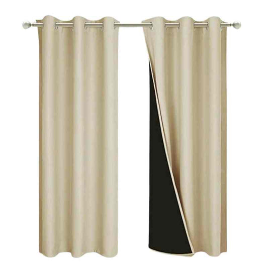 Double rideau beige - Collection Élégance