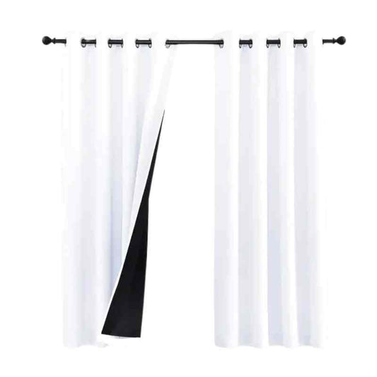 Double rideau blanc
