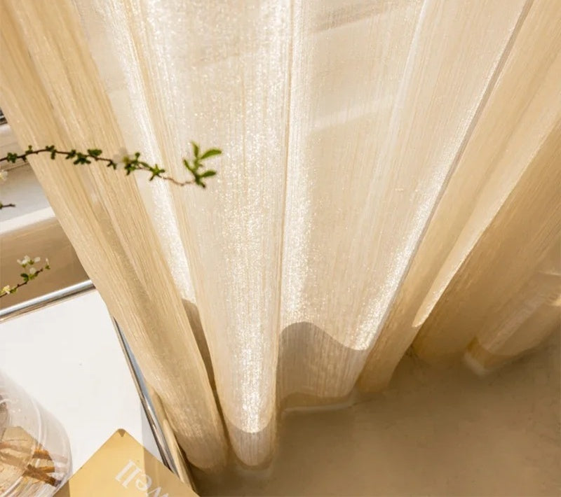 Rideau voilage doré
