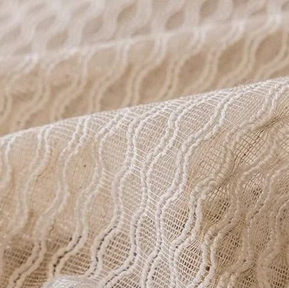 Rideau Voilage - Beige à Motif pour Cuisine