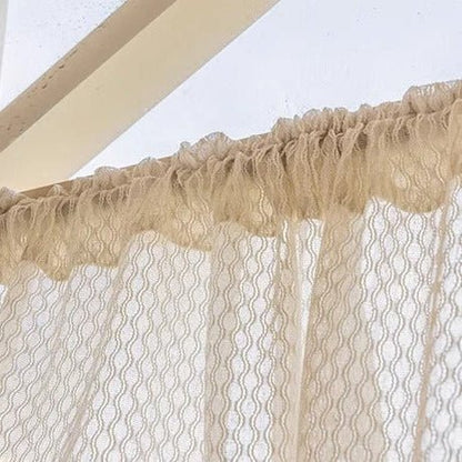 Rideau Voilage - Beige à Motif pour Cuisine