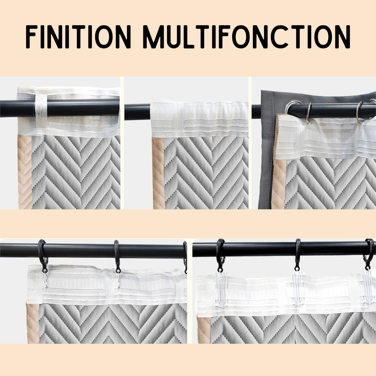 Rideau anti bruit 30db - Gris