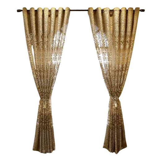 Rideau Luxe Beige et Or