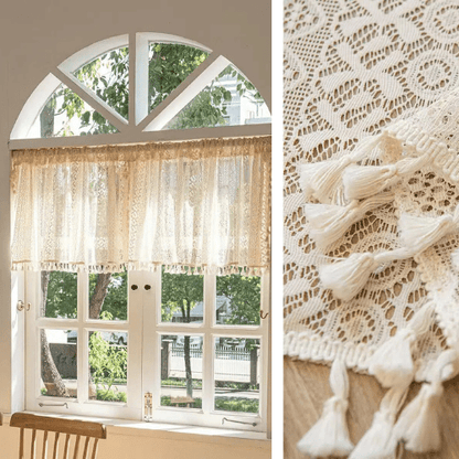 Rideau Beige Macramé