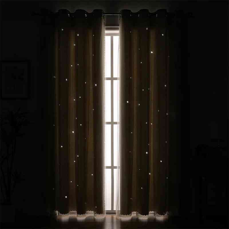 Rideau beige avec motif