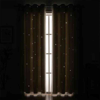 Rideau beige avec motif