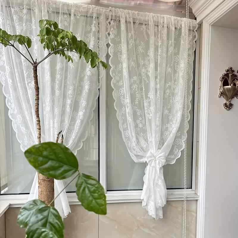 Rideau Blanc en Dentelle de Luxe