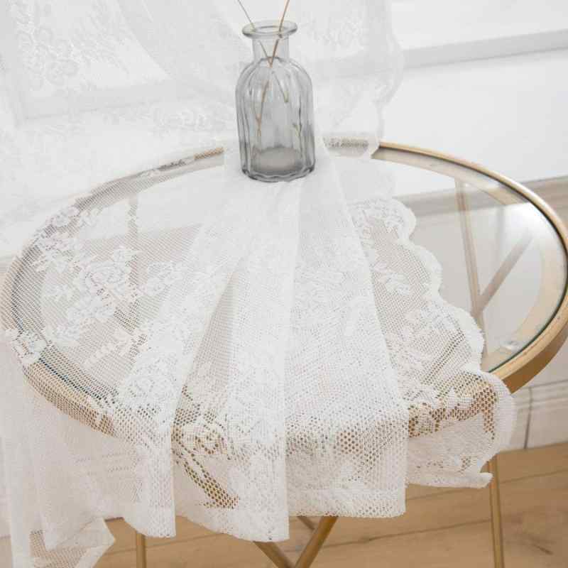 Rideau Blanc en Dentelle de Luxe