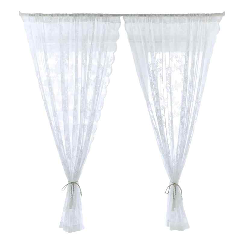 Rideau Blanc en Dentelle de Luxe