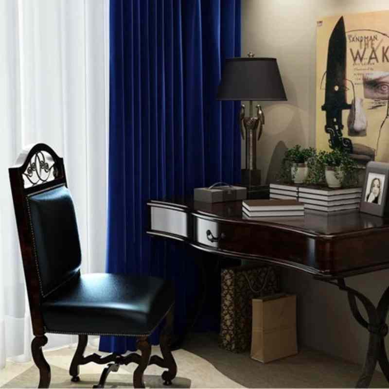 Velours Bleu - Rideau Chic