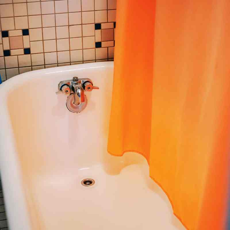 Orange Splash - Rideau de douche percutant