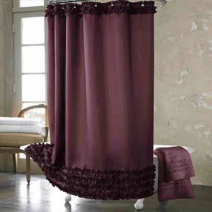 Rideau de douche luxe imperméable en tissu de qualité