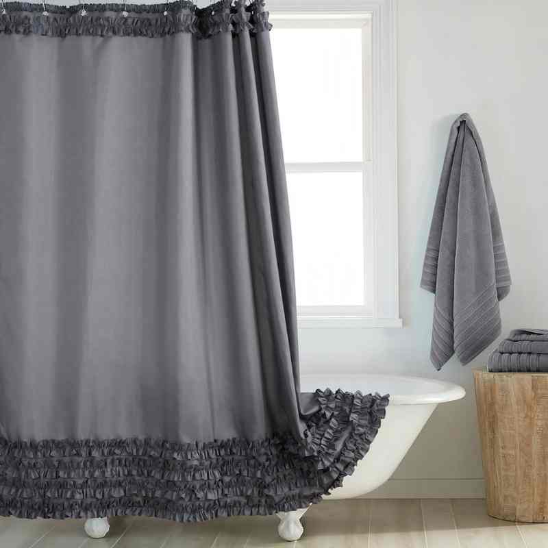 Rideau de douche luxe imperméable en tissu de qualité