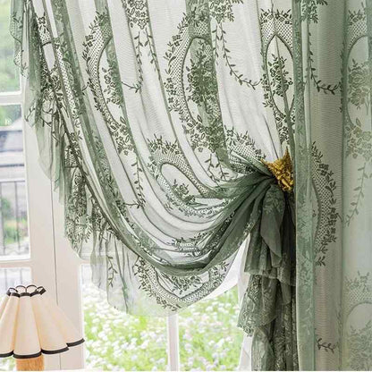 Rideau dentelle bohème chic