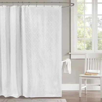 Rideau de douche en tissu lavable