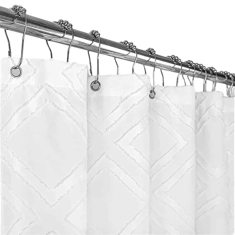 Rideau de douche en tissu lavable