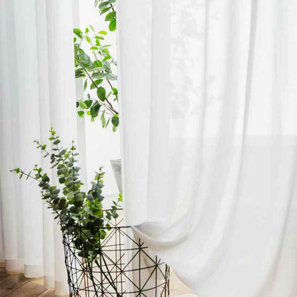 Rideaux voile blanc