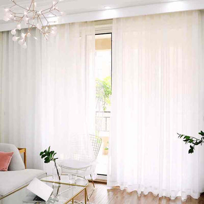 Voile blanc de qualité supérieure pour rideaux