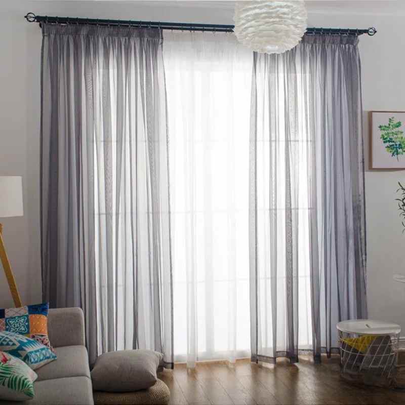 Rideau voilage gris perle