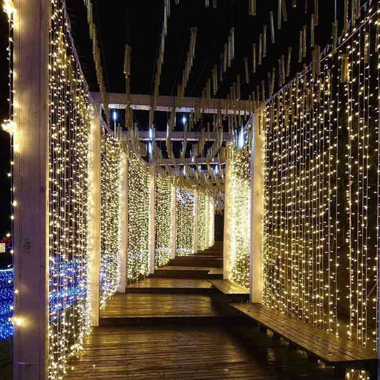 Rideau lumineux de Noël scintillant