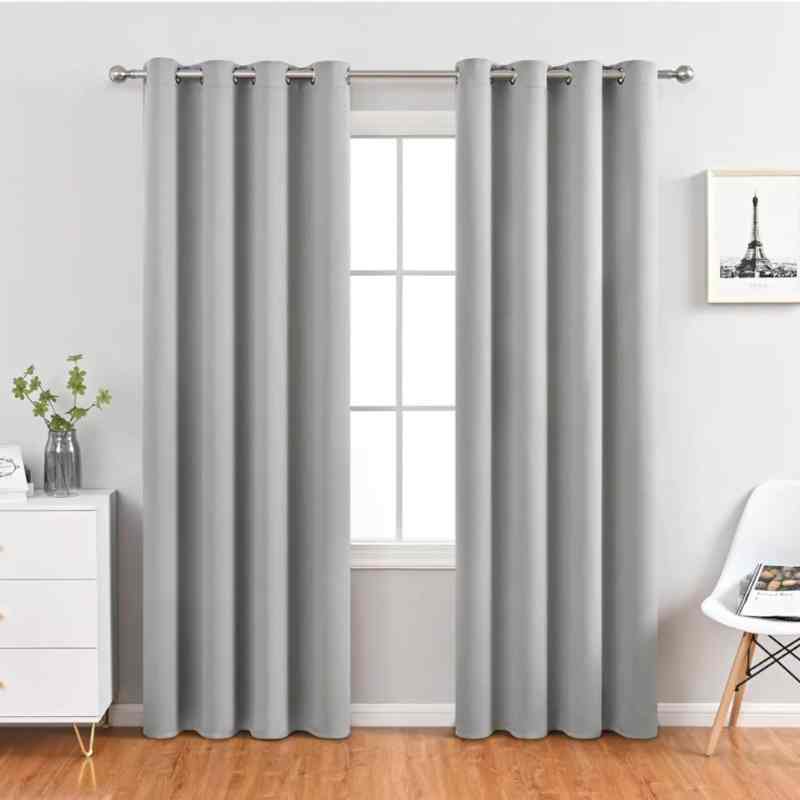 Rideau occultant gris clair