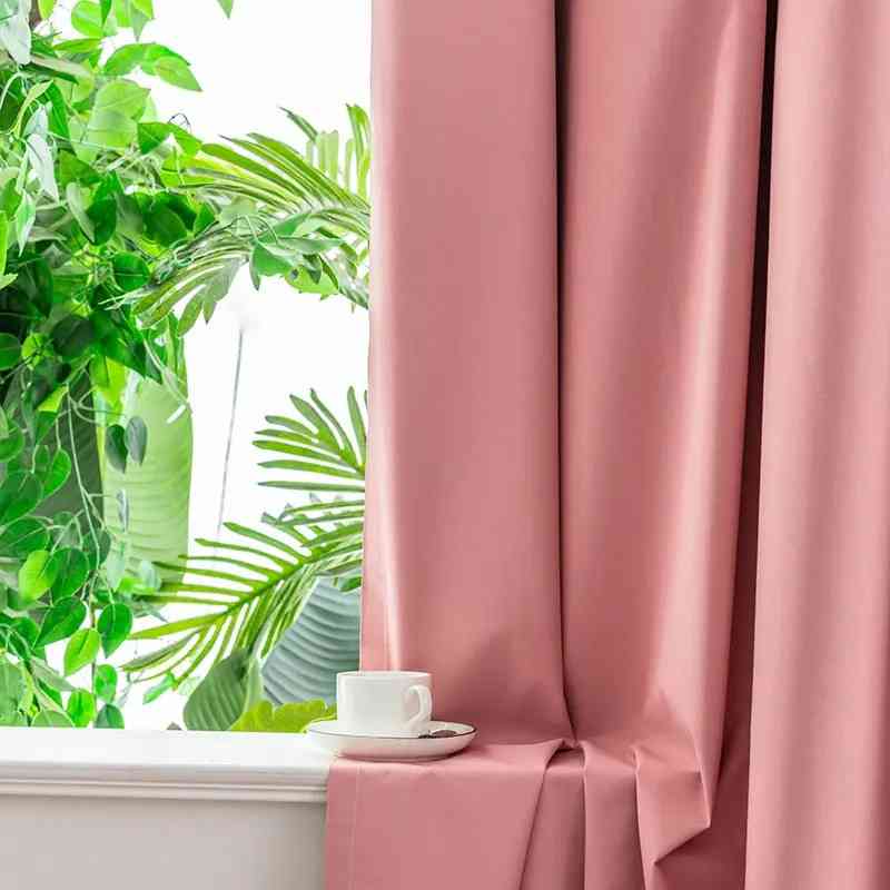 Rideau occultant Rose Poudré Luxe